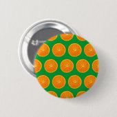 Badge Rond 5 Cm Fou sur Clementines - vert (Devant & derrière)