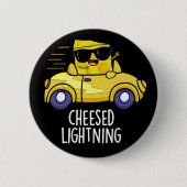 Badge Rond 5 Cm Foudre au fromage Funny Cheese Pun Dark BG (Devant)