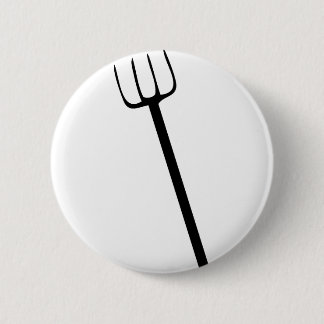 Badge Rond 5 Cm fourche noire