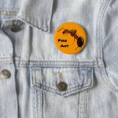 Badge Rond 5 Cm Fourmi de feu (En situation)