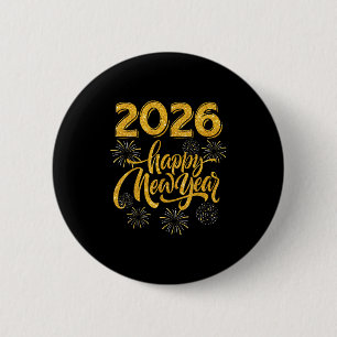 Badge Rond 5 Cm Fournitures pour la fête du Nouvel An 2026 Bonne A