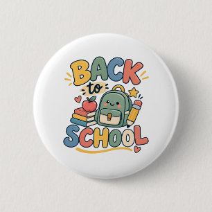 Badge Rond 5 Cm Fournitures Scolaires Mignonnes Kawaii de Rentree
