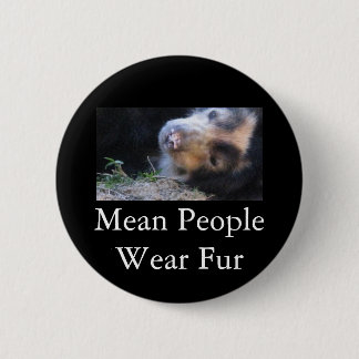 Badge Rond 5 Cm Fourrure moyenne d'usage de personnes