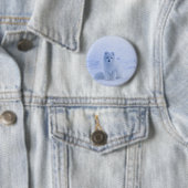 Badge Rond 5 Cm Fox arctique de l'Islande (En situation)