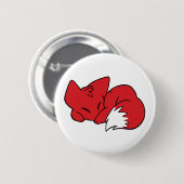 Badge Rond 5 Cm Fox courbé de sommeil (Devant & derrière)