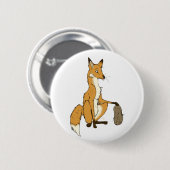 Badge Rond 5 Cm Fox de pomme de terre (Devant & derrière)