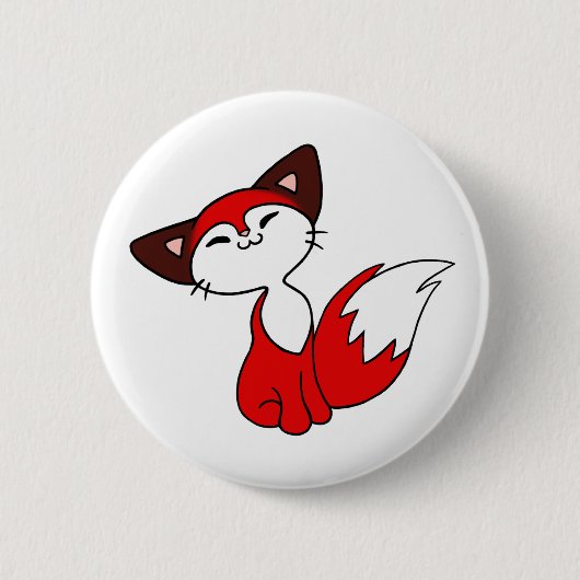 Badge Rond 5 Cm Fox délicieux (Devant)