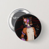 Badge Rond 5 Cm Fox d'en cuivre (Devant & derrière)
