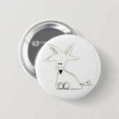 Badge Rond 5 Cm fox doodwhite gray simple kidrawing (Devant & derrière)