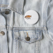 Badge Rond 5 Cm Fox rouge (En situation)