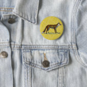 Badge Rond 5 Cm Fox rouge vintage (En situation)