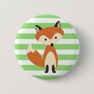 Badge Rond 5 Cm Fox rusé