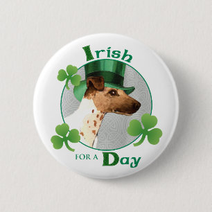 Badge Rond 5 Cm Fox Terrier doux du jour de St Patrick