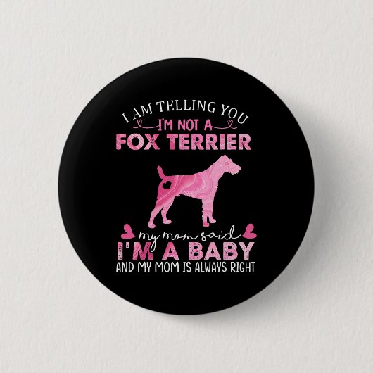 Badge Rond 5 Cm Fox Terrier Maman (Devant)