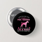 Badge Rond 5 Cm Fox Terrier Maman (Devant & derrière)