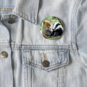 Badge Rond 5 Cm Foxcub & Badger Cute ! (En situation)