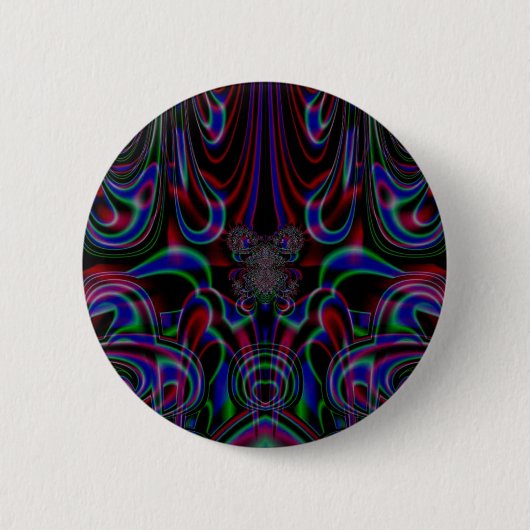 Badge Rond 5 Cm Fractal 53, Bouton (Devant)