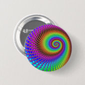 Badge Rond 5 Cm Fractale Abstraite (Devant & derrière)