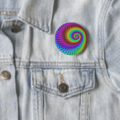 Badge Rond 5 Cm Fractale Abstraite (En situation)