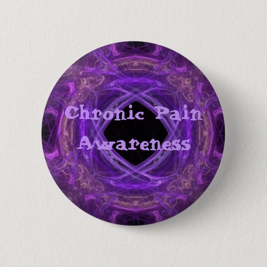 Badge Rond 5 Cm Fractale chronique de conscience de douleur (Devant)