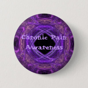 Badge Rond 5 Cm Fractale chronique de conscience de douleur