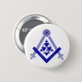 Badge Rond 5 Cm Fractale de maçon (Devant & derrière)