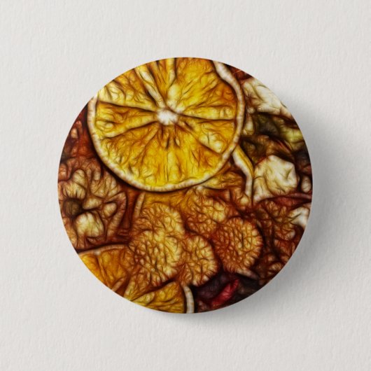 Badge Rond 5 Cm Fractale d'oranges de pot-pourri (Devant)