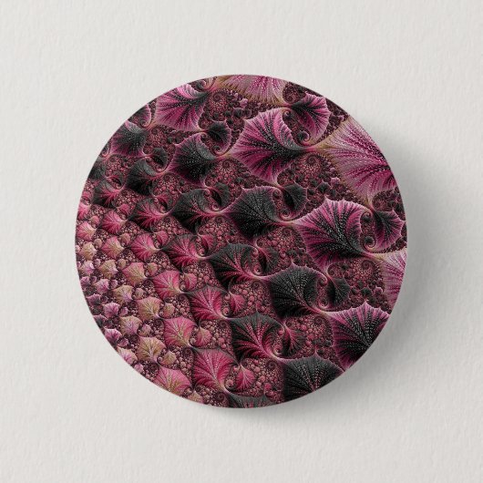 Badge Rond 5 Cm Fractale rose (Devant)