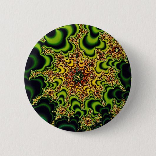 Badge Rond 5 Cm Fractale verte (Devant)