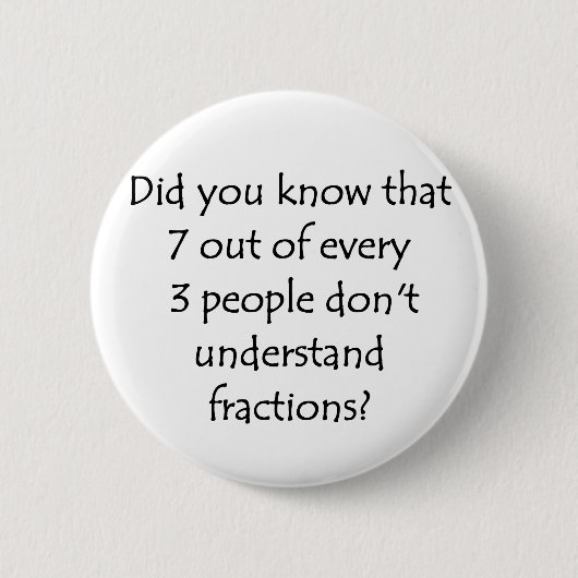 Badge Rond 5 Cm Fractions (Devant)