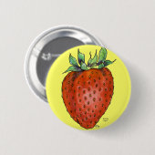 Badge Rond 5 Cm Fraise (Devant & derrière)