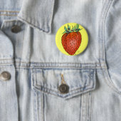 Badge Rond 5 Cm Fraise (En situation)