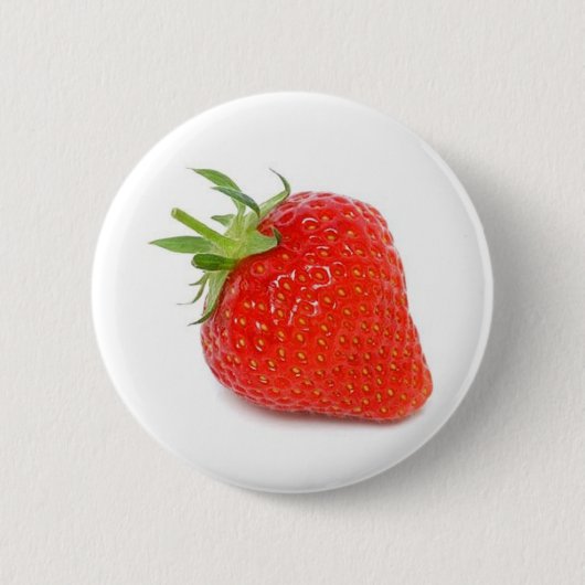Badge Rond 5 Cm Fraise (Devant)