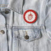 Badge Rond 5 Cm Fraise (En situation)