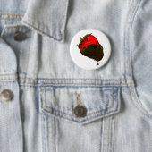 Badge Rond 5 Cm Fraise Chocolat-Couverte (En situation)