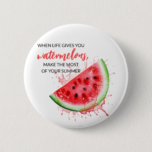 Badge Rond 5 Cm Fraise juteuse tendance Design été Motivationnel (Devant)