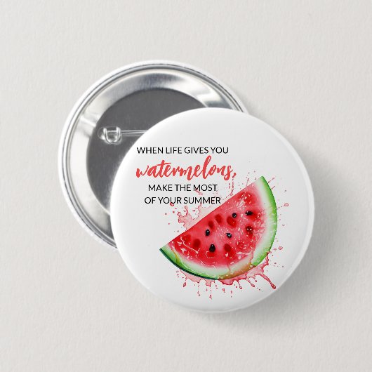 Badge Rond 5 Cm Fraise juteuse tendance Design été Motivationnel (Devant & derrière)