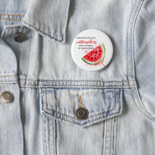 Badge Rond 5 Cm Fraise juteuse tendance Design été Motivationnel (En situation)