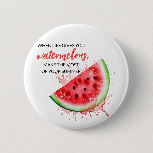 Badge Rond 5 Cm Fraise juteuse tendance Design été Motivationnel