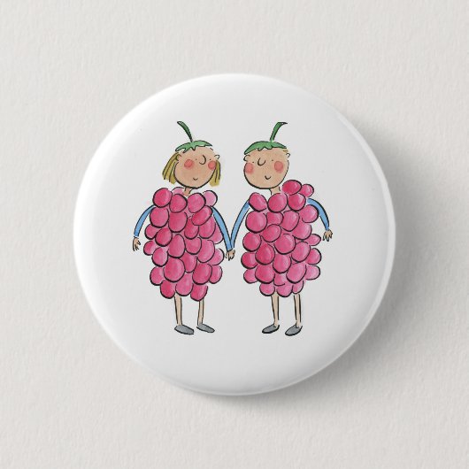 Badge Rond 5 Cm Framboise (Devant)