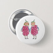 Badge Rond 5 Cm Framboise (Devant & derrière)