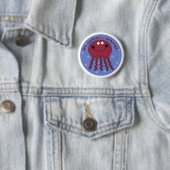 Badge Rond 5 Cm Framboise (En situation)