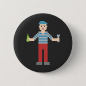 Badge Rond 5 Cm Français de pixel (Devant)