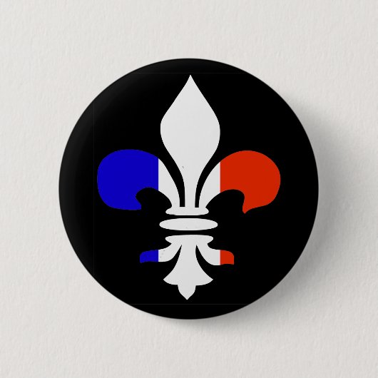 Badge Rond 5 Cm Français Fleur de lis Button (Devant)