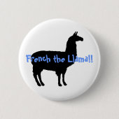 Badge Rond 5 Cm Français le lama ! ! (Devant)