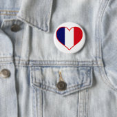 Badge Rond 5 Cm France Love (En situation)