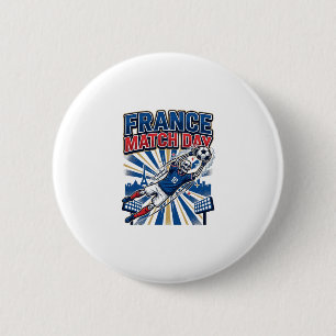 Badge Rond 5 Cm France Match Day Skeleton Striker Nations High Ene