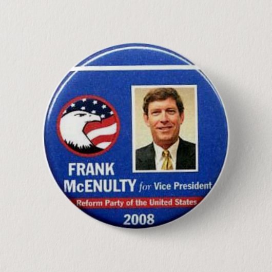 Badge Rond 5 Cm Frank McEnulty pour vice-président Button (Devant)