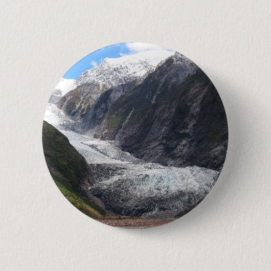 Badge Rond 5 Cm Franz Josef Glacier, Nouvelle-Zélande (Devant)