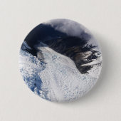 Badge Rond 5 Cm Franz Josef Glacier Vue aérienne, Nouvelle-Zélande (Devant)